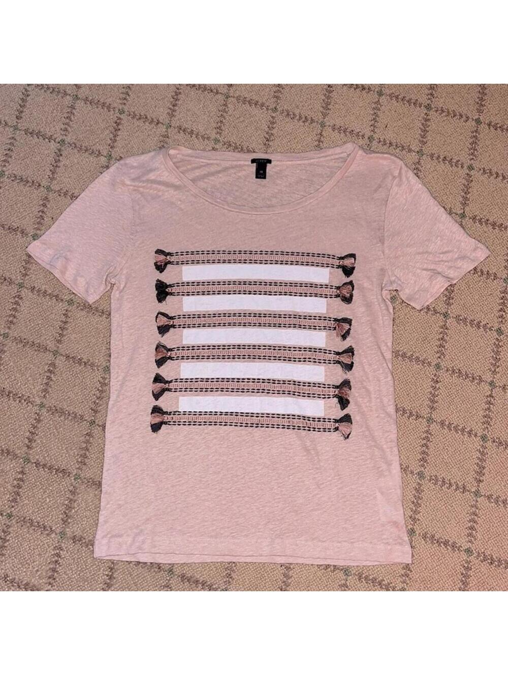 J. Crew T-shirt w embroidery XS